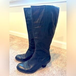 Born Tall Black Leather Boots Size 7/38